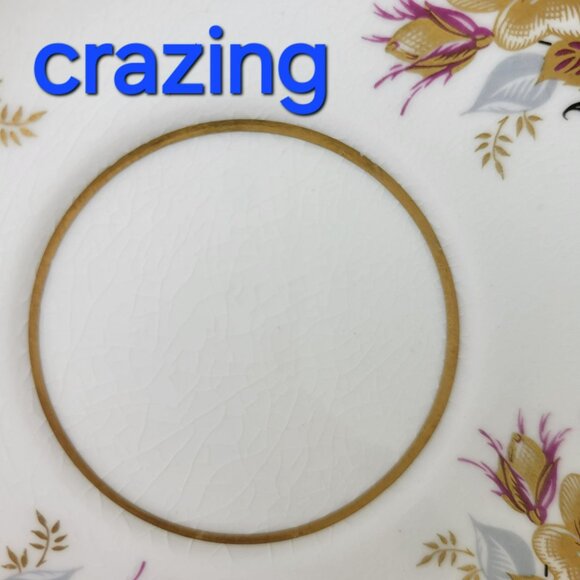 Vintage Rosina Heavy Gold Teacup & Saucer Yellow Rose Leaves Fall Autumn - Picture 10 of 16